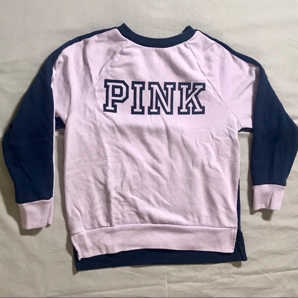 PINK Lavender and Navy Sweatshirt